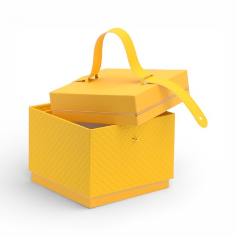 SCATOLA QUADRA JOY YELLOW 126X123X126 2